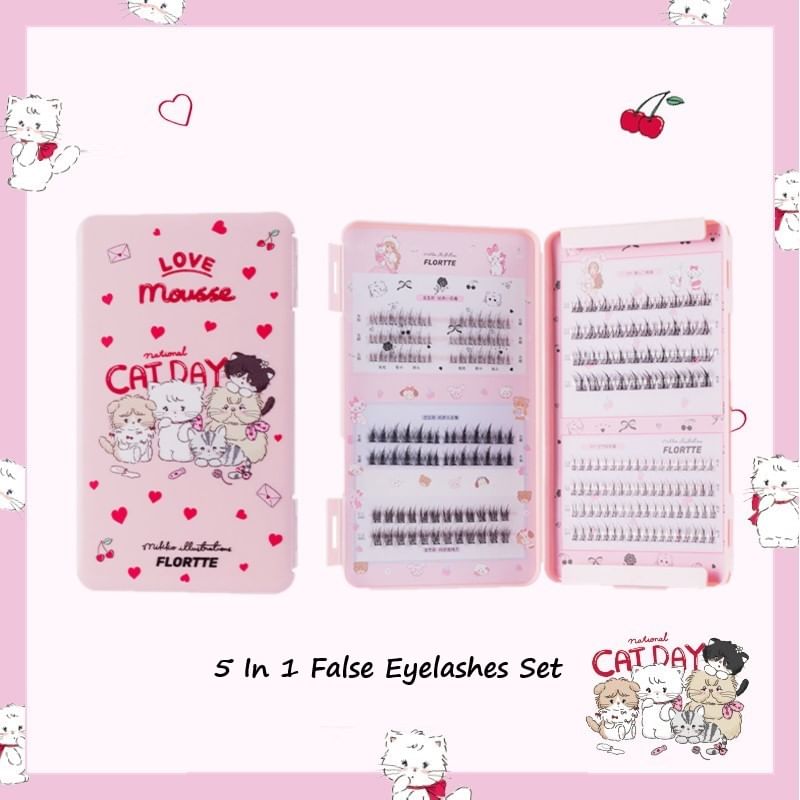 FLORTTE - 5-in-1 nepwimperset
