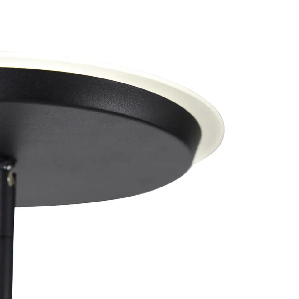 Qazqa vloerlampen bumu zwart geïntegreerde led