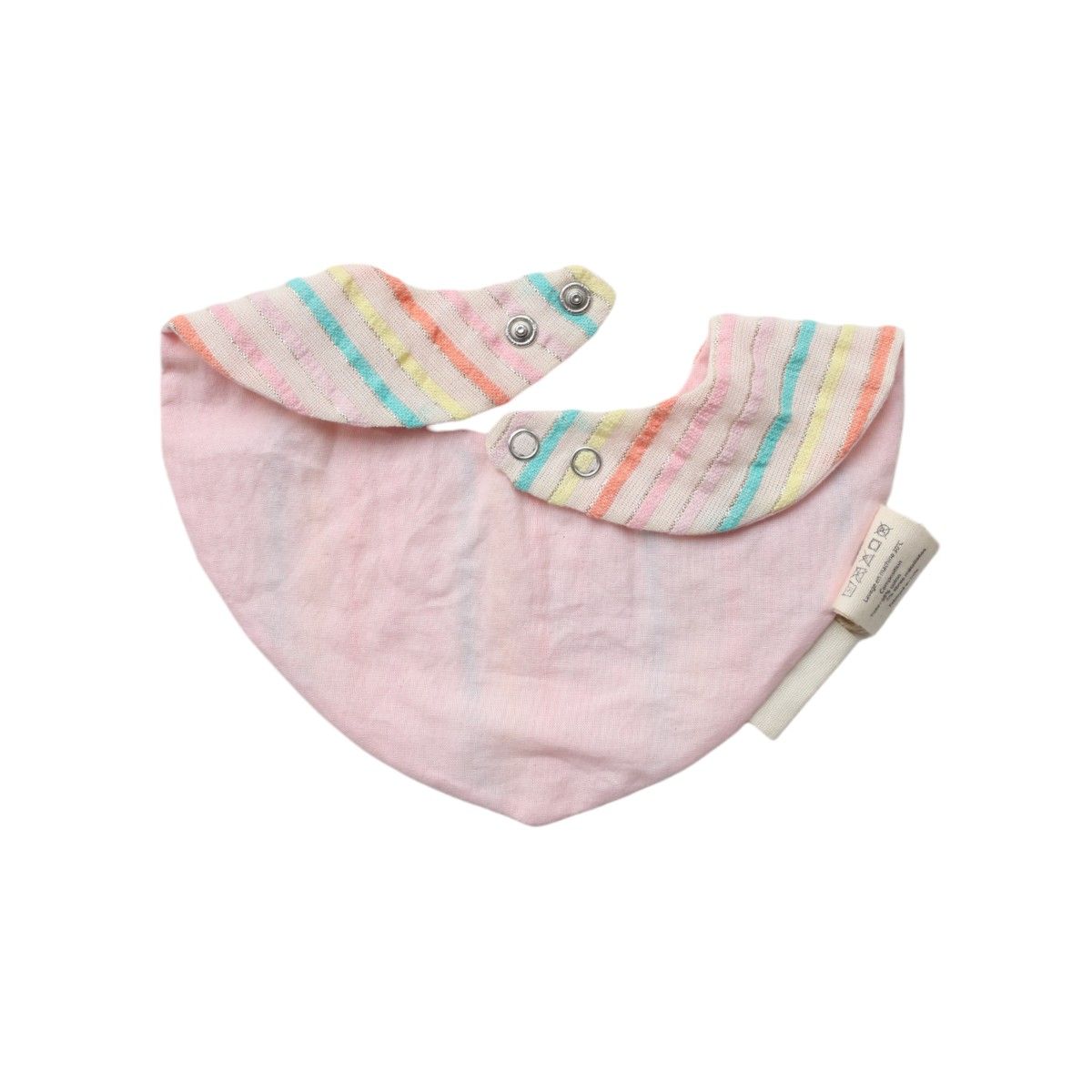 Bavoir bandana rayé multicolore - Miaou  Jolie saison