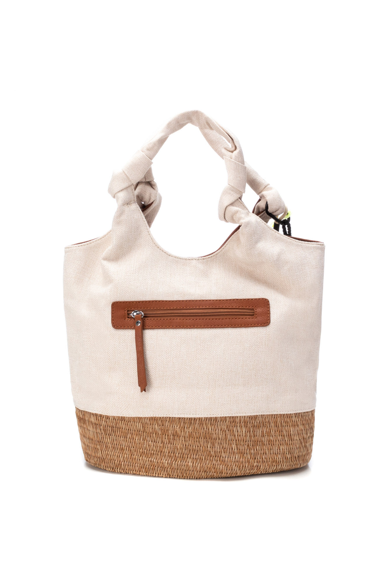 Bolsa de ombro com juta
