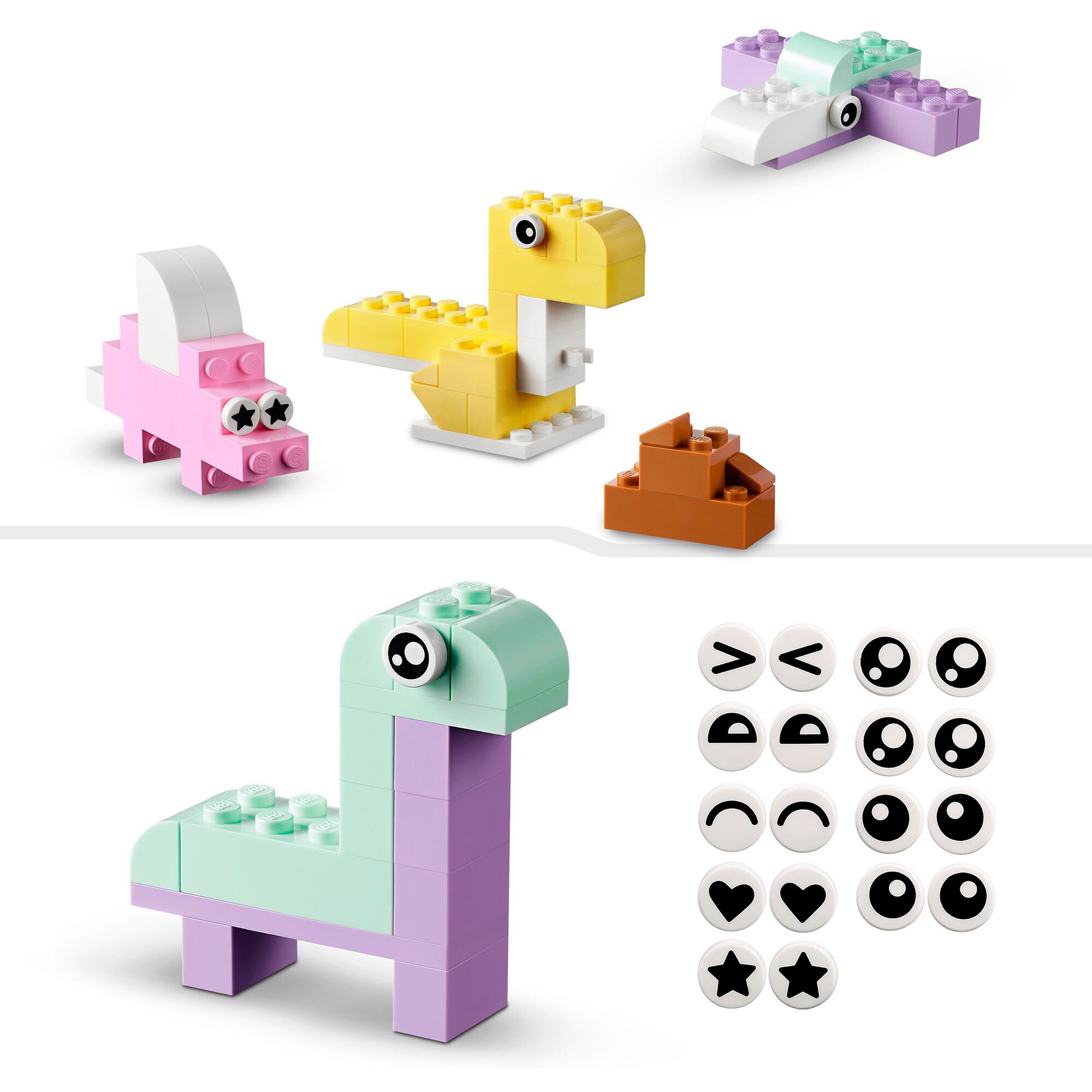 LEGO Konstruktionsspielzeug Classic Pastell Kreativ-Bauset