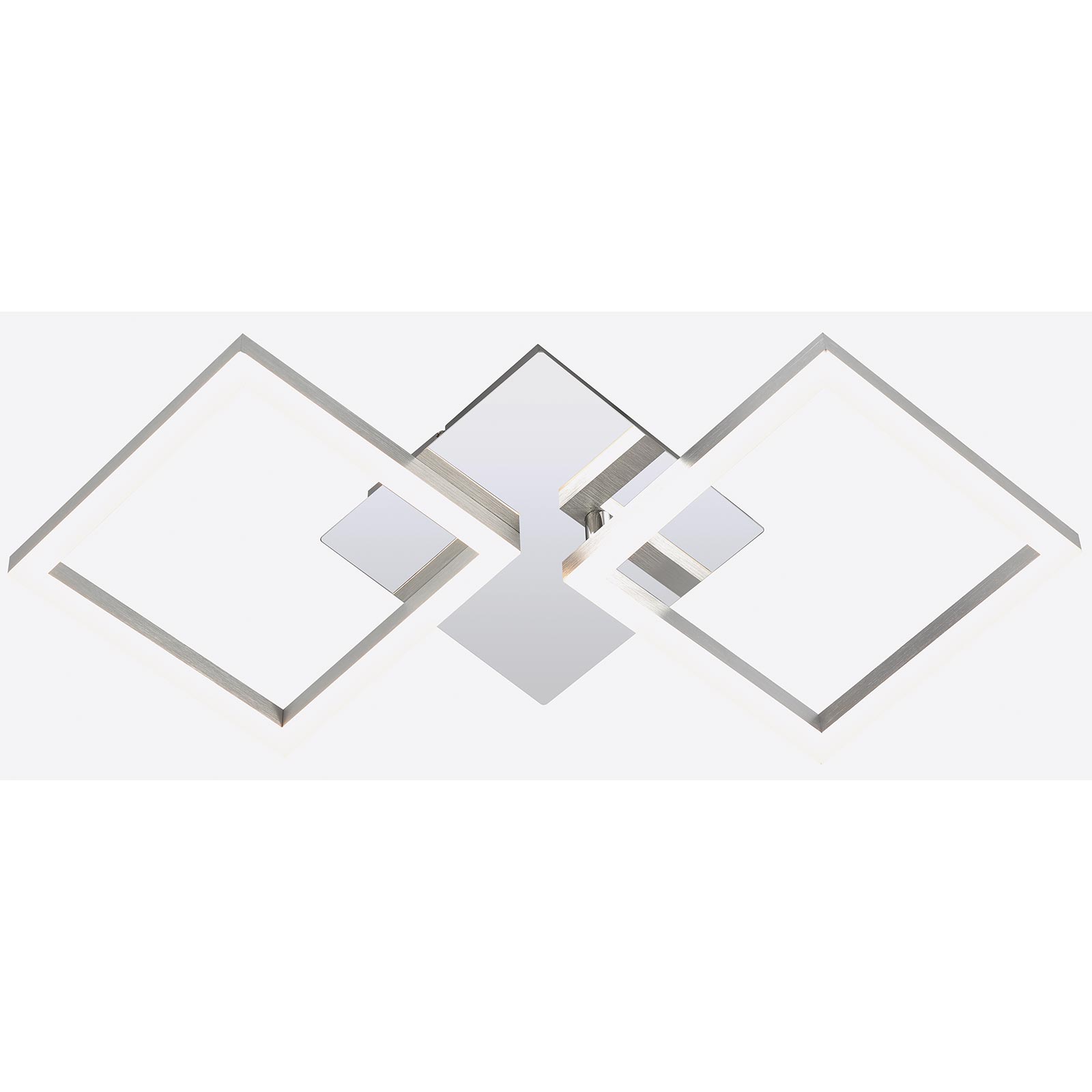 LAMPURA LED-Deckenleuchte - Chrom - Alu - 47x23 cm