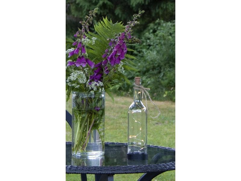 Star Trading Laterne Solar Bottle, Transparent Glasflasche mit Lichterkette