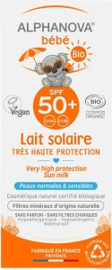 ALPHANOVA Bebe Sonnenmilch Bio SPF50+, 50 ml