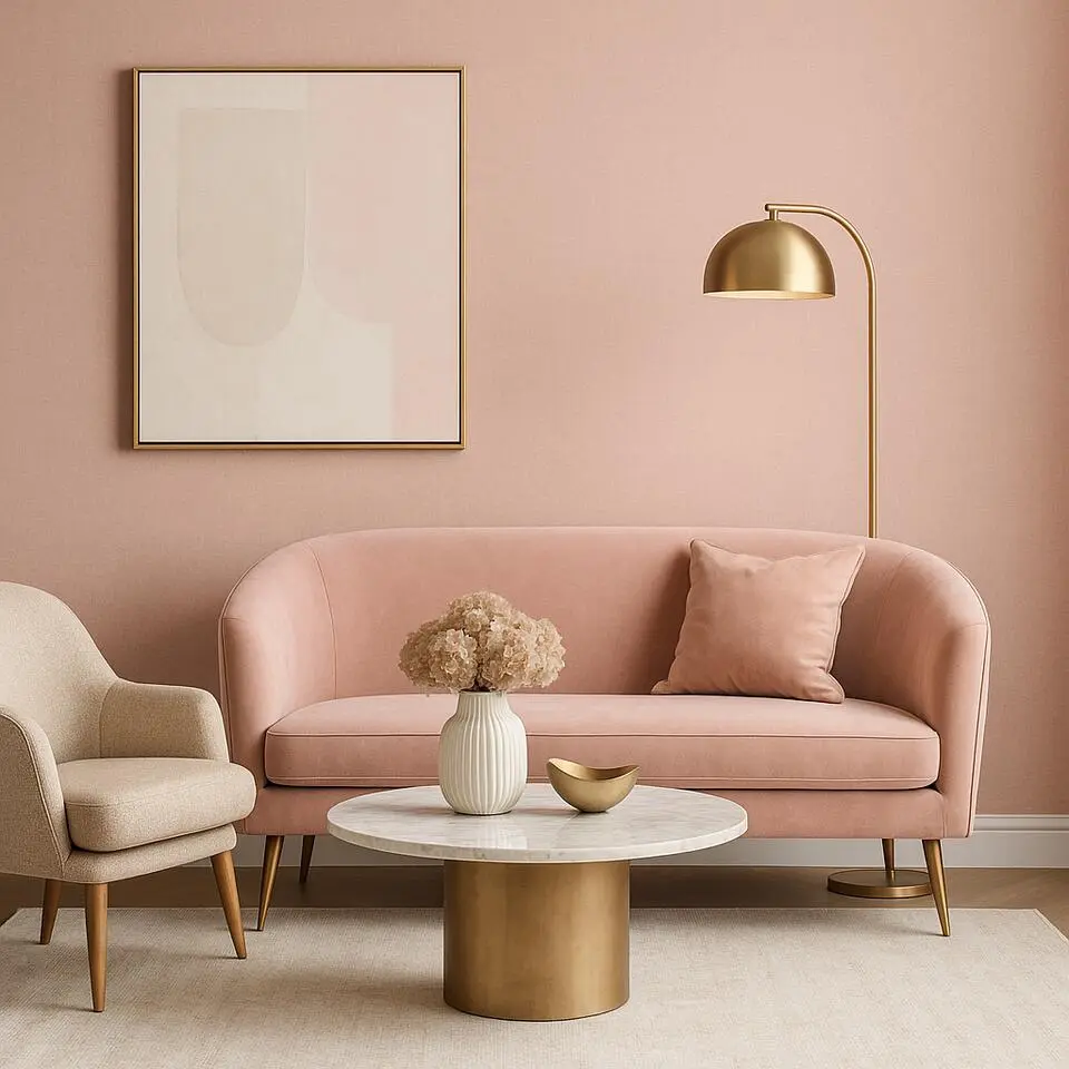 Dutch Wallcoverings Vliesbehang Linen & Textures uni - roze - 10,05m x 53cm