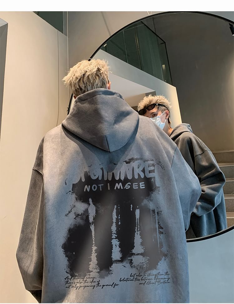 Posive - Oversized hoodie met ronde hals en verlaagde schouders