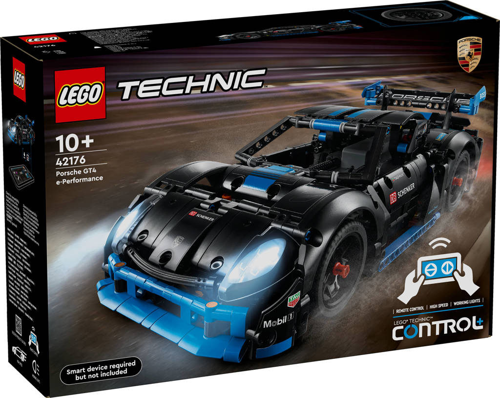spelen met LEGO kan niet zonder telefoonPorsche GT4 e-Performance racewagen, Op Afstand Bestuurbaar Auto Speelgoed 42176