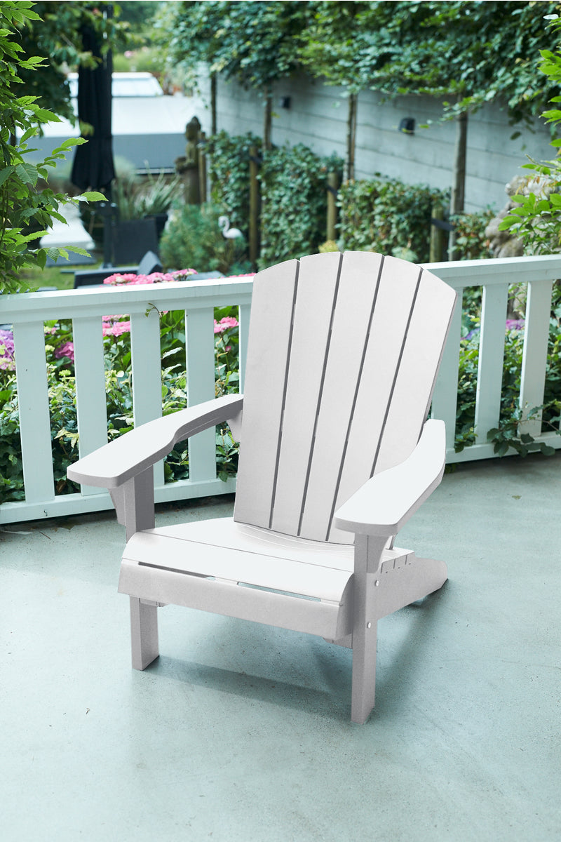 Keter Troy Adirondack Tuinstoel - set van 2 - 85x80x96.5cm - Wit