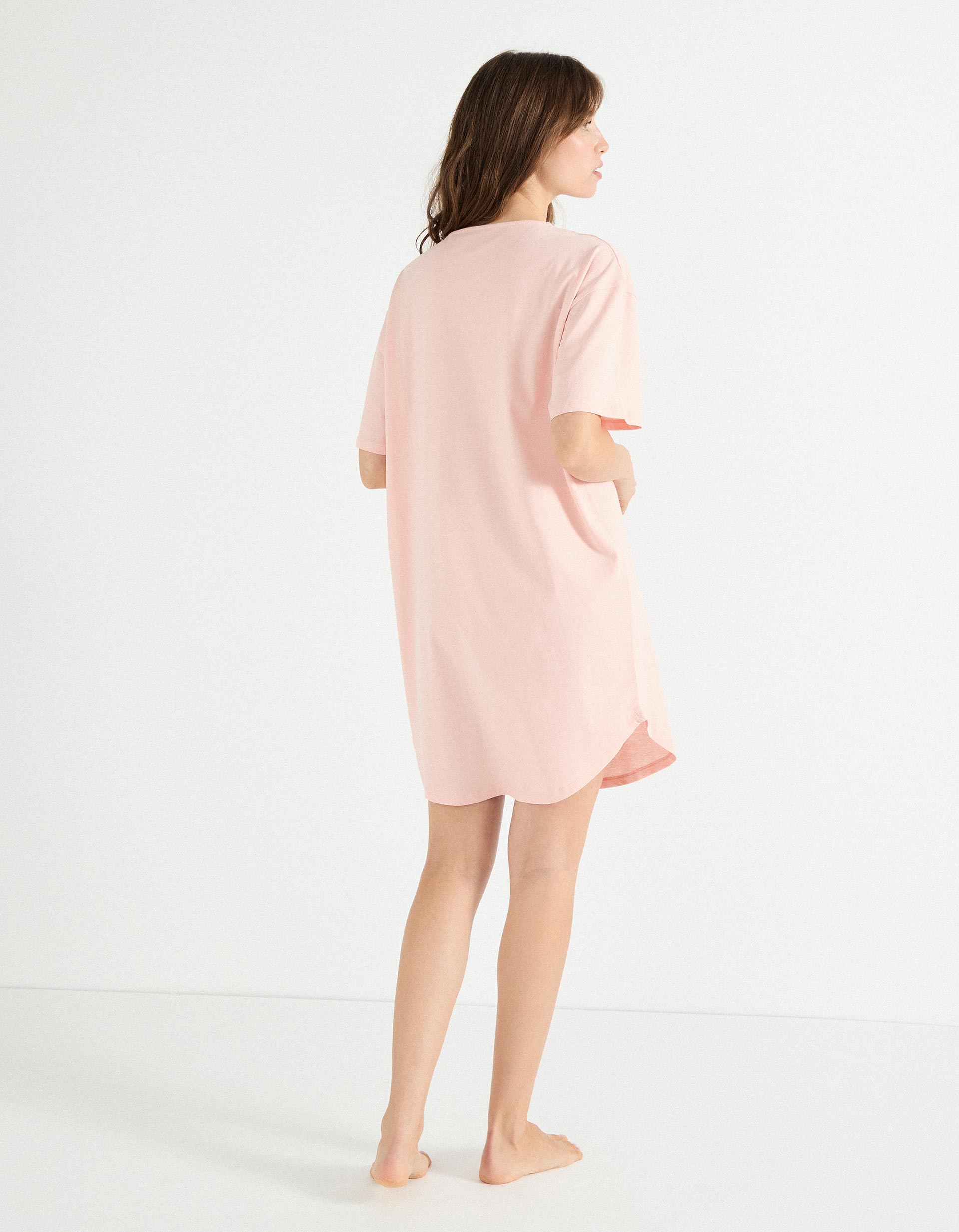 Camisa de Dormir, Mulher, Rosa Claro