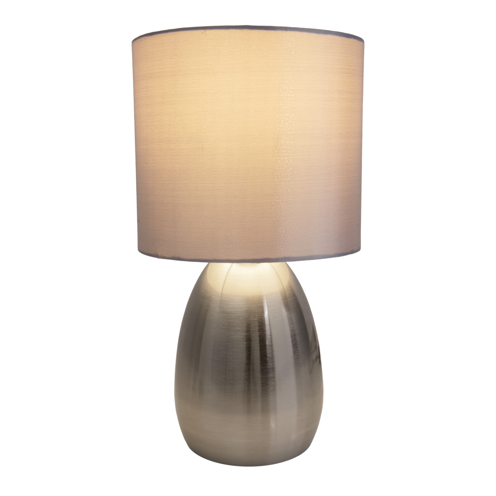 Tischleuchte AURUM - stahlfarben-silber - 33 cm hoch
