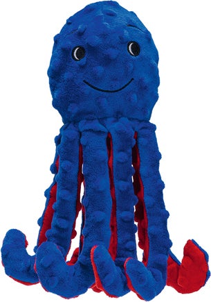 Beeztees hondenspeelgoed knuffel octopus Amy blauw 25 x 8,5 x 7,5 cm