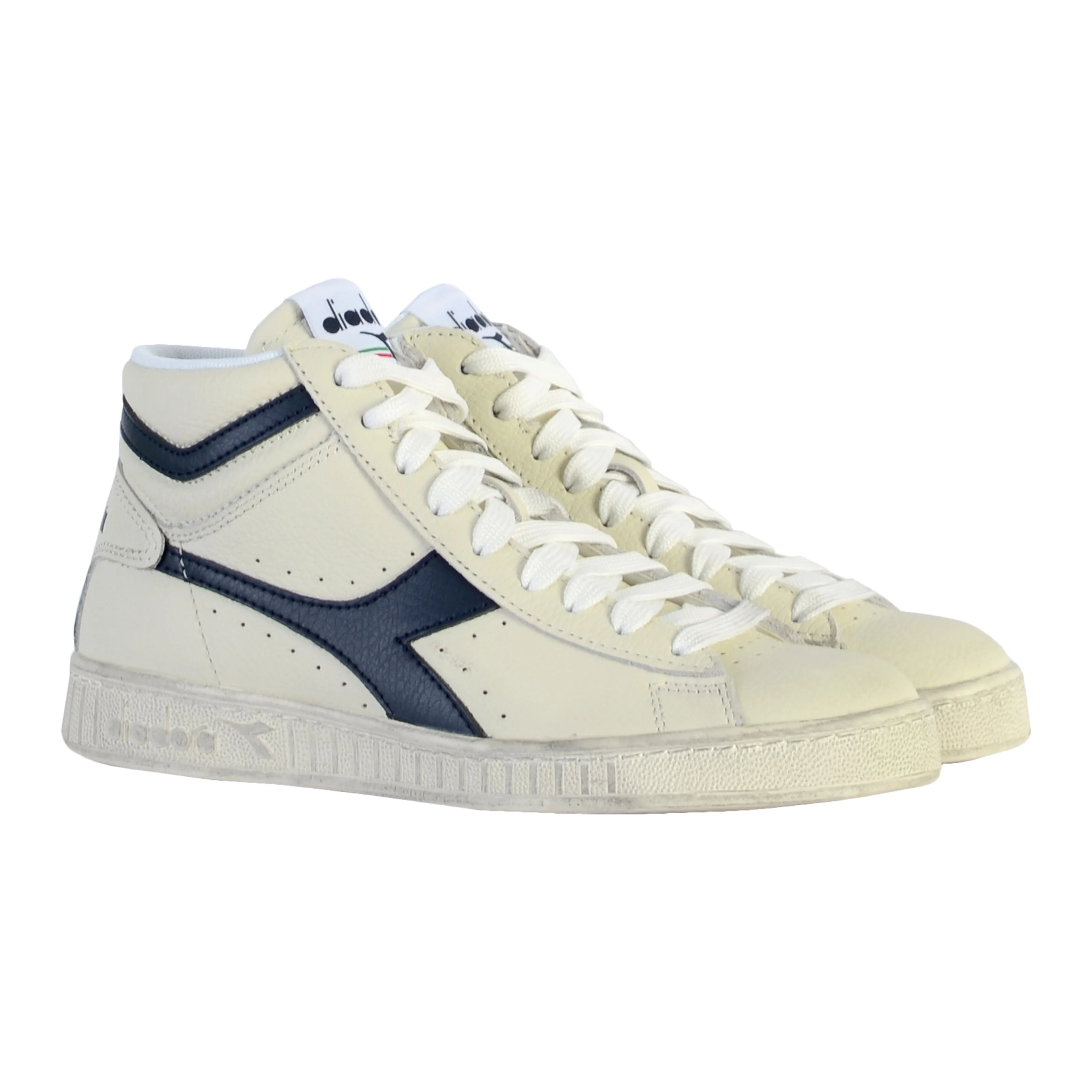 Basket à lacets cuirgame l high waxed | Blanc