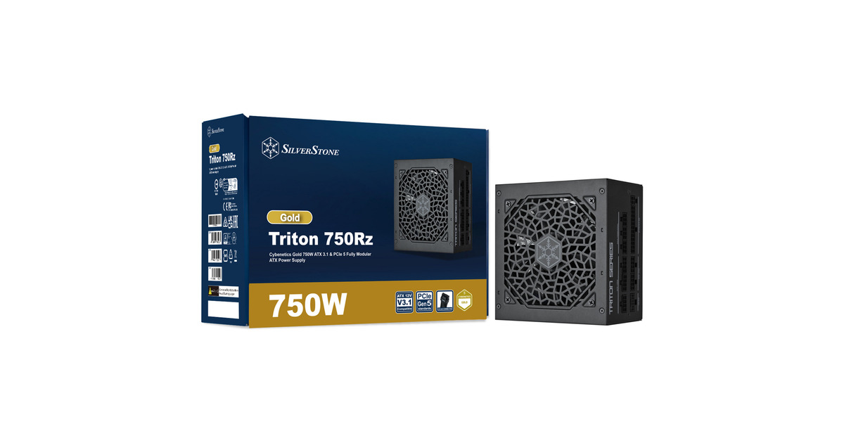 SilverStoneTriton 750Rz modulaire 750 watt voeding   (Zwart, 1x 12V-2x6, 3x PCIe)