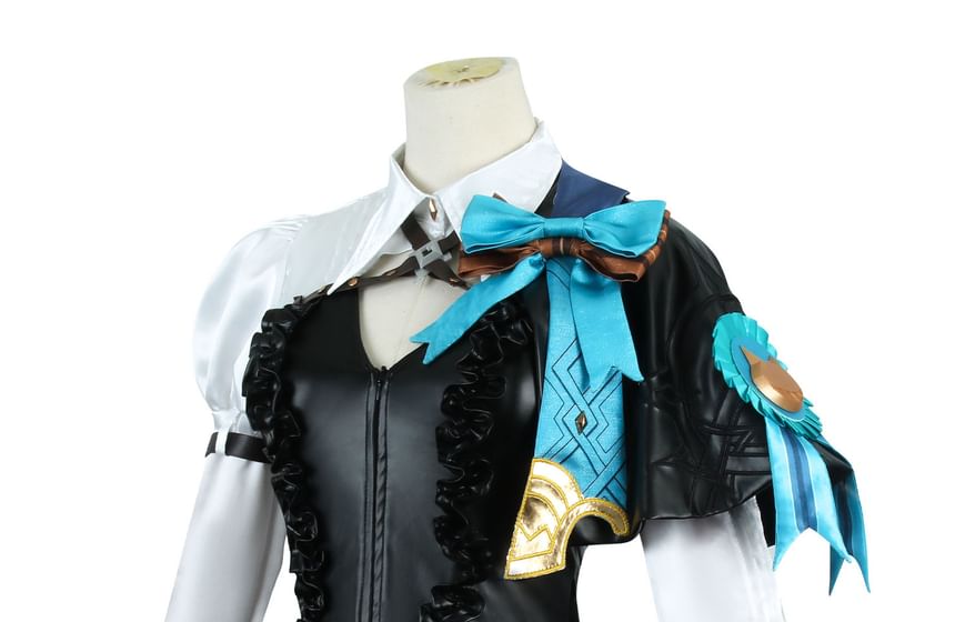 Bloomsoon - Genshin Impact Lynette Cosplaykostuum / Pruik / Hoed / Laarzen met dikke hak / Set