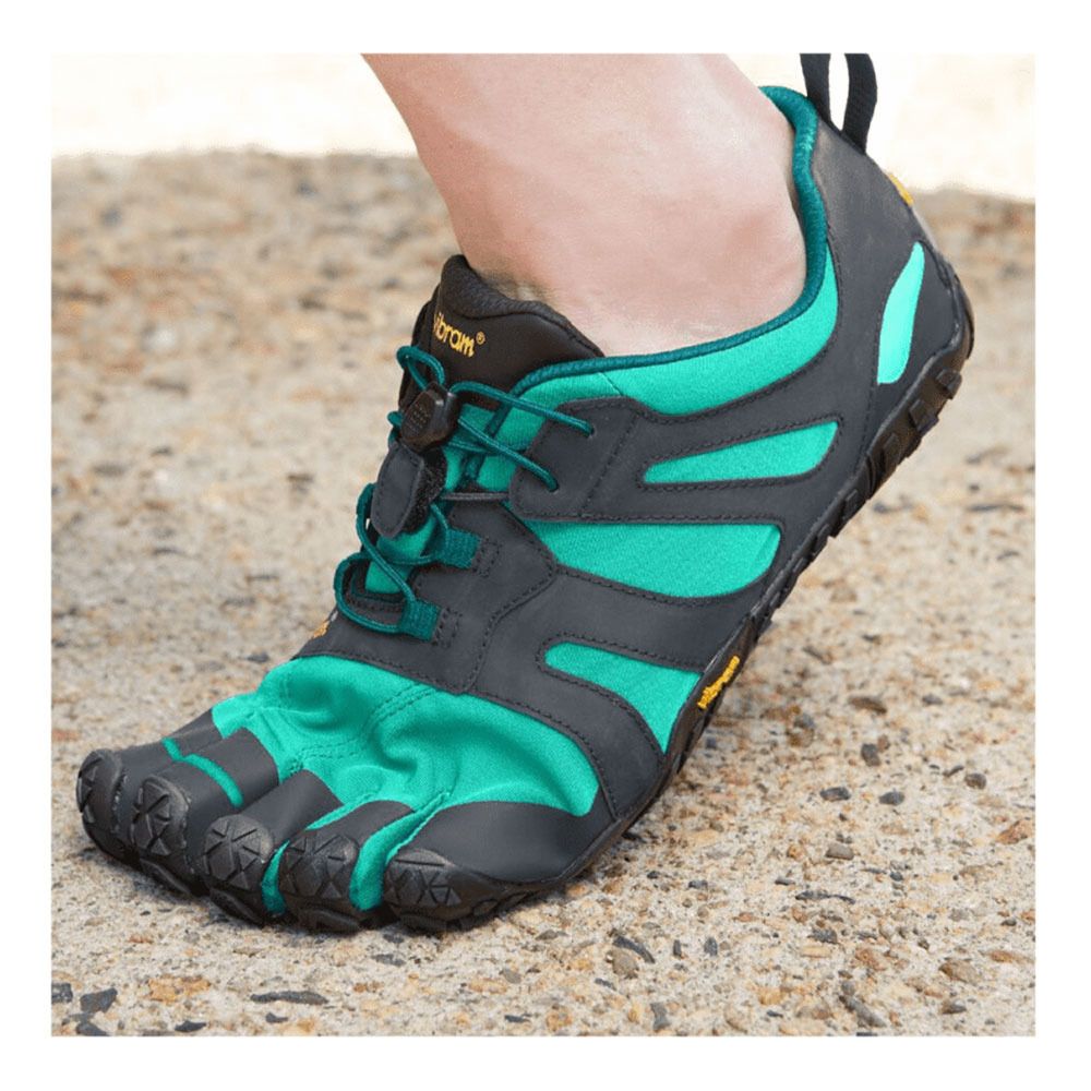 Five Fingers V-TRAIL 2.0 - Chaussures trail Femme bleu/vert