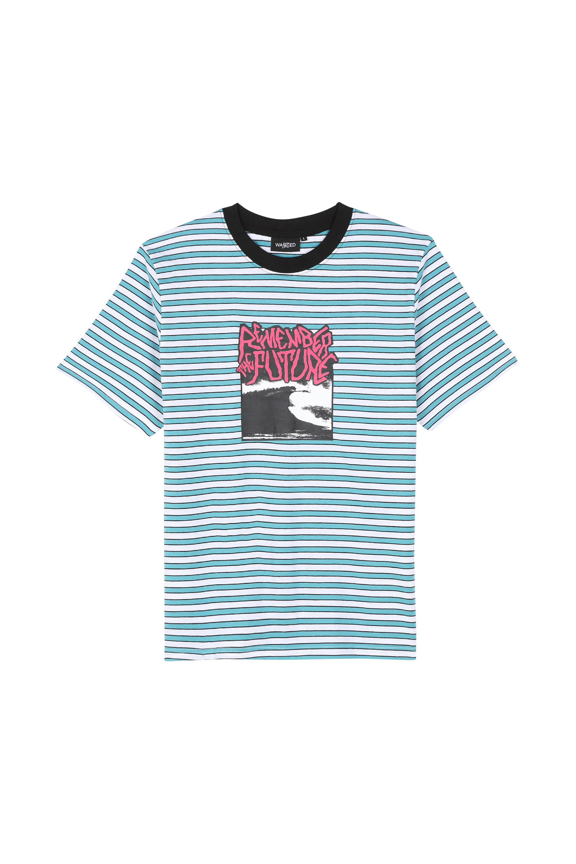 WASTED T-shirt  REMEMBER Bleu