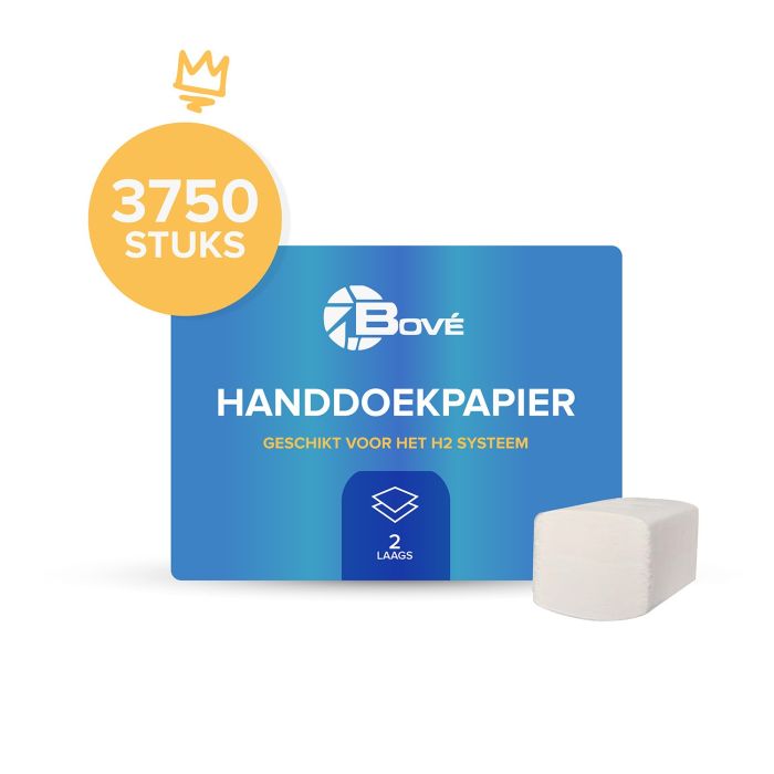 Handdoekpapier Multifold M Fold H2 Handdoekjes 20.3x24cm 2L Multifold papier cellulose 2-laags Wit 3750 stuks 229124 99258362 9987475 (8208000)