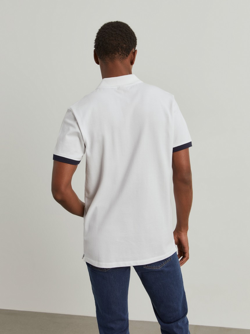 Polo piqué em algodão