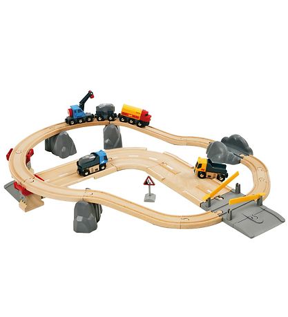 BRIO Tog- Og Vejbane Lodses?t - 32 dele - Gr?/Tr? 33210