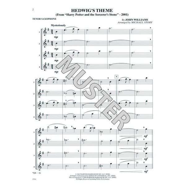 Alfred Music Publishing Movie Quartets for All T-Sax