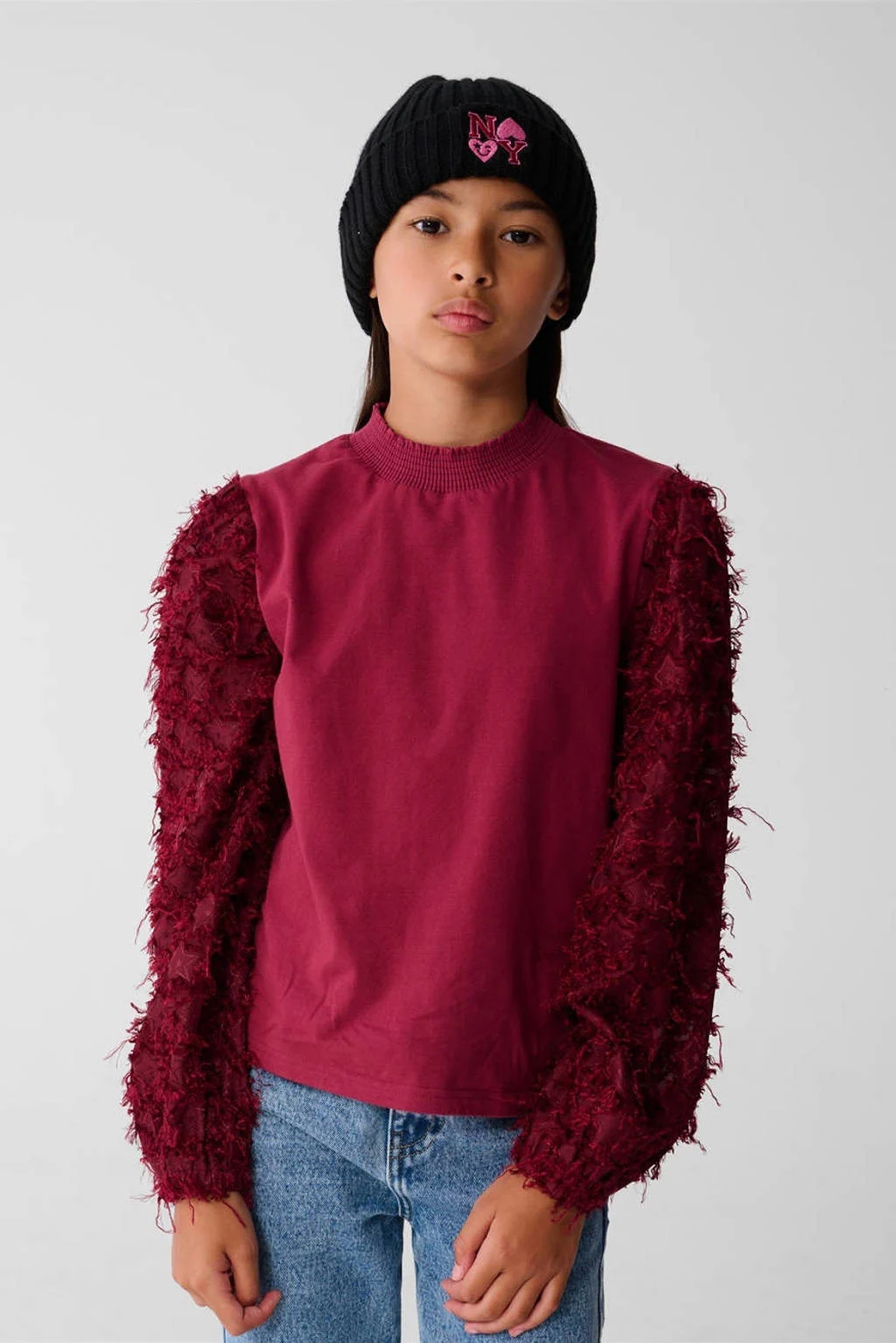 Shoeby blousetop donkerrood