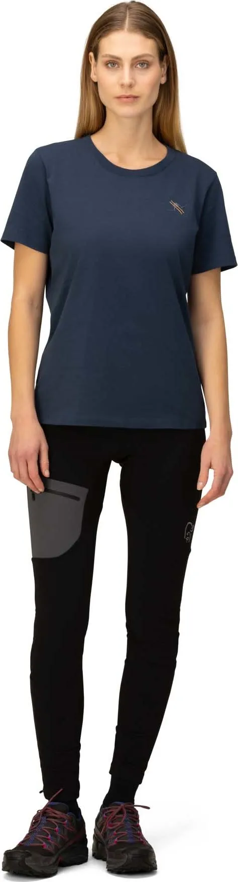 Norrøna /29 Cotton Activity Embroidery T-Shirt W'S Indigo Night