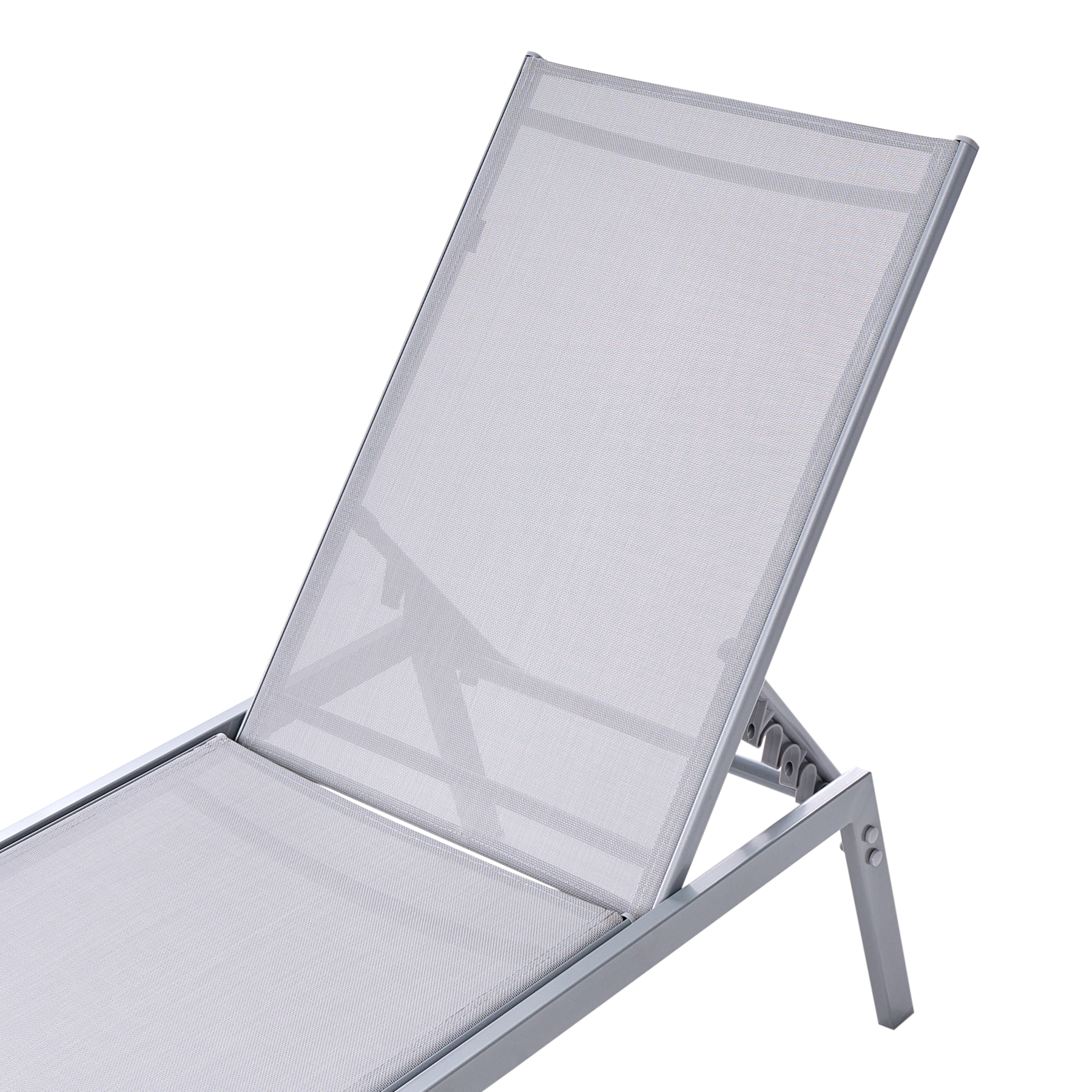 Beliani - NOLI - Strandstoel - Lichtgrijs - Polyester