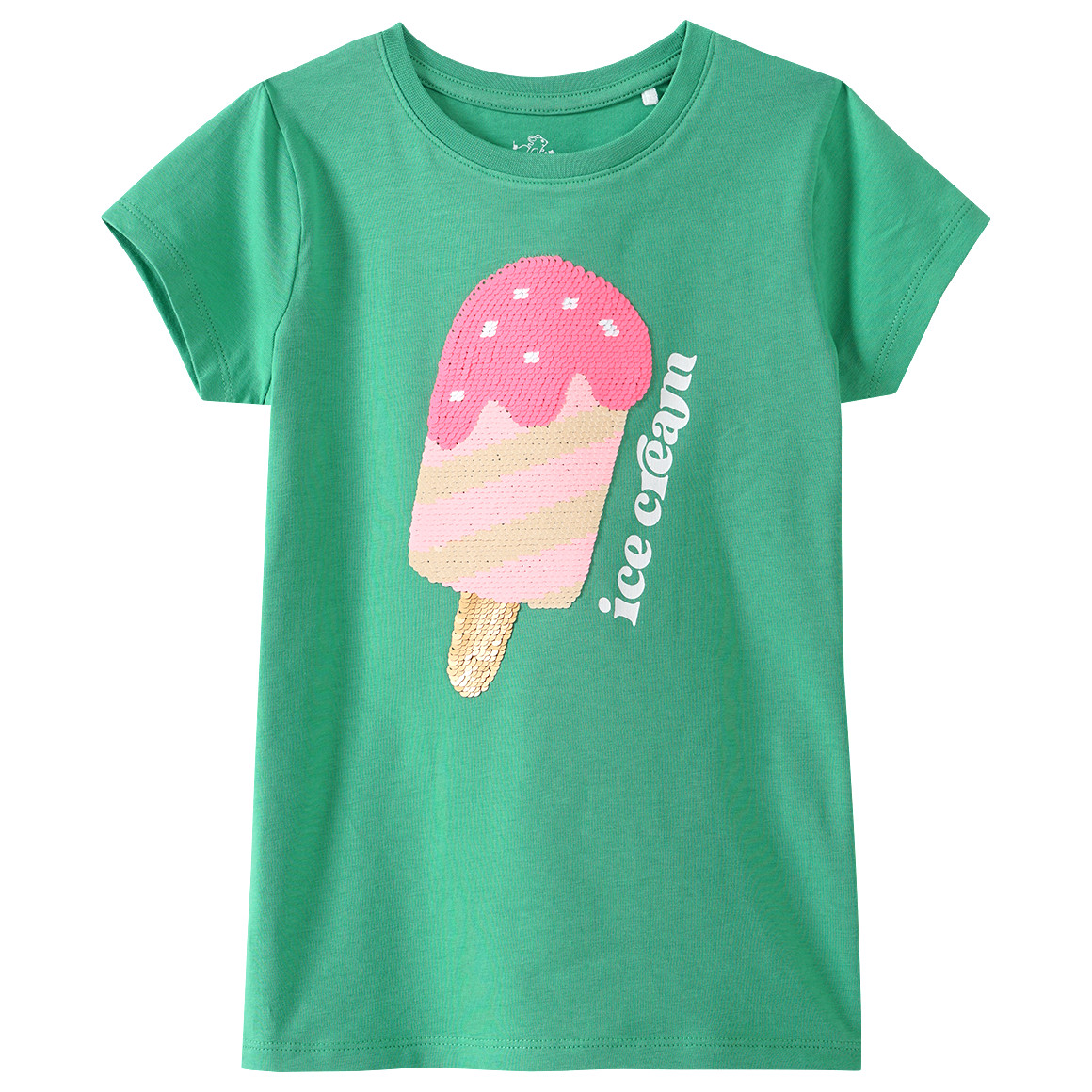 Topolino Mädchen T-Shirt mit Wendepailletten grün
