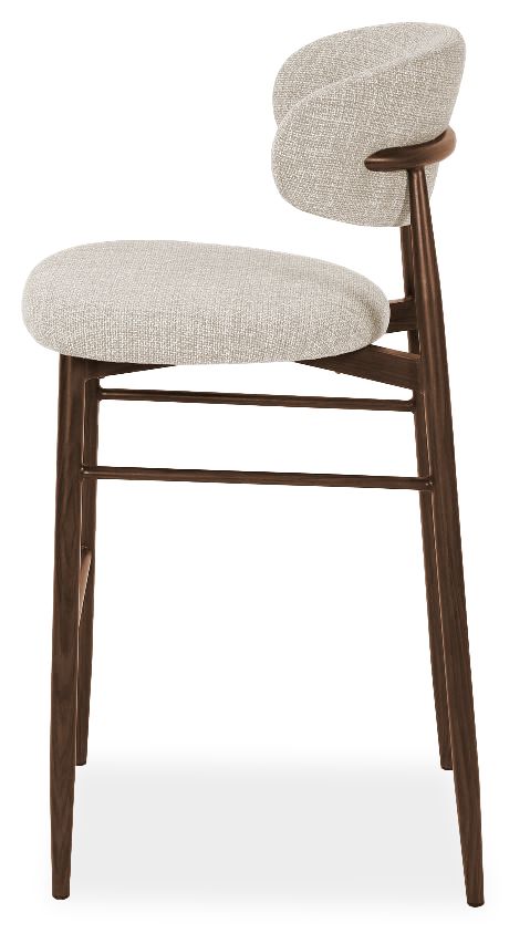 Barkruk Beige Walnut Kumo B52 x D56 x H95 cm