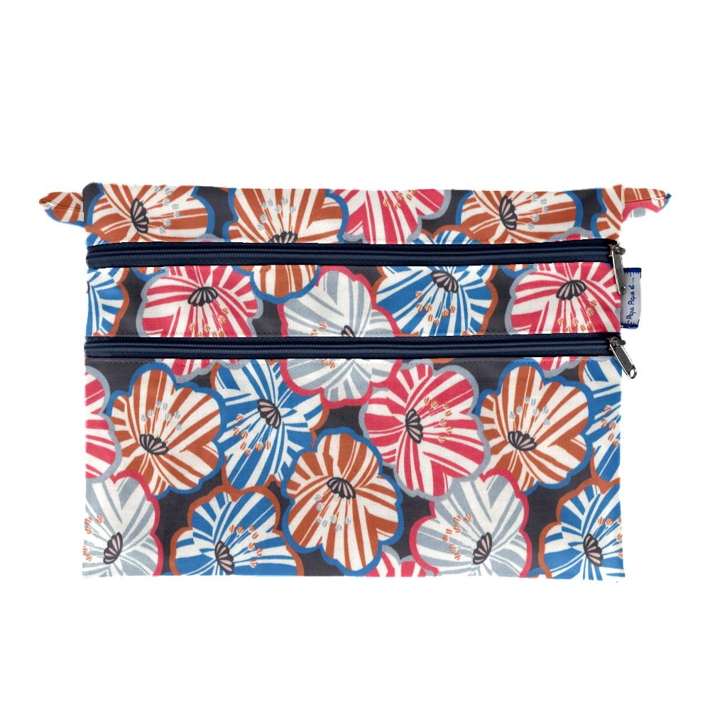 Pochette Plate Aloïs Anémones Rayées