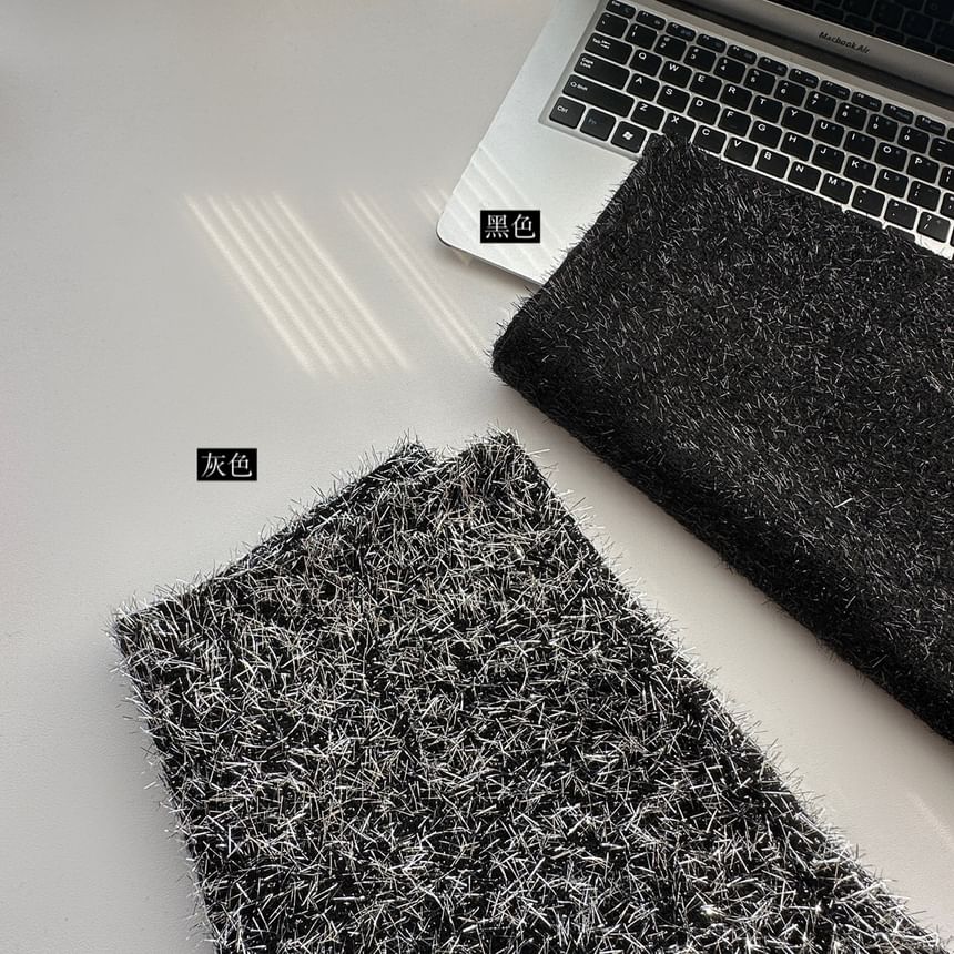 Moon City - Effen cardigan met ronde hals en strik / Mini-kokerrok met gemiddelde taille