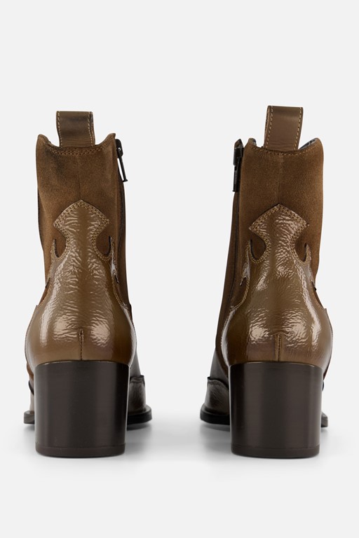 Linea Zeta Cowboylaarzen taupe Leer