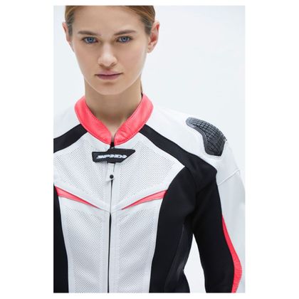 Combinaison Spidi TRACK LADY PERFORATED PRO - Noir / Rose