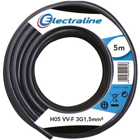 Câble d’installation H05VV-F 3G 1,5 mm² Electraline