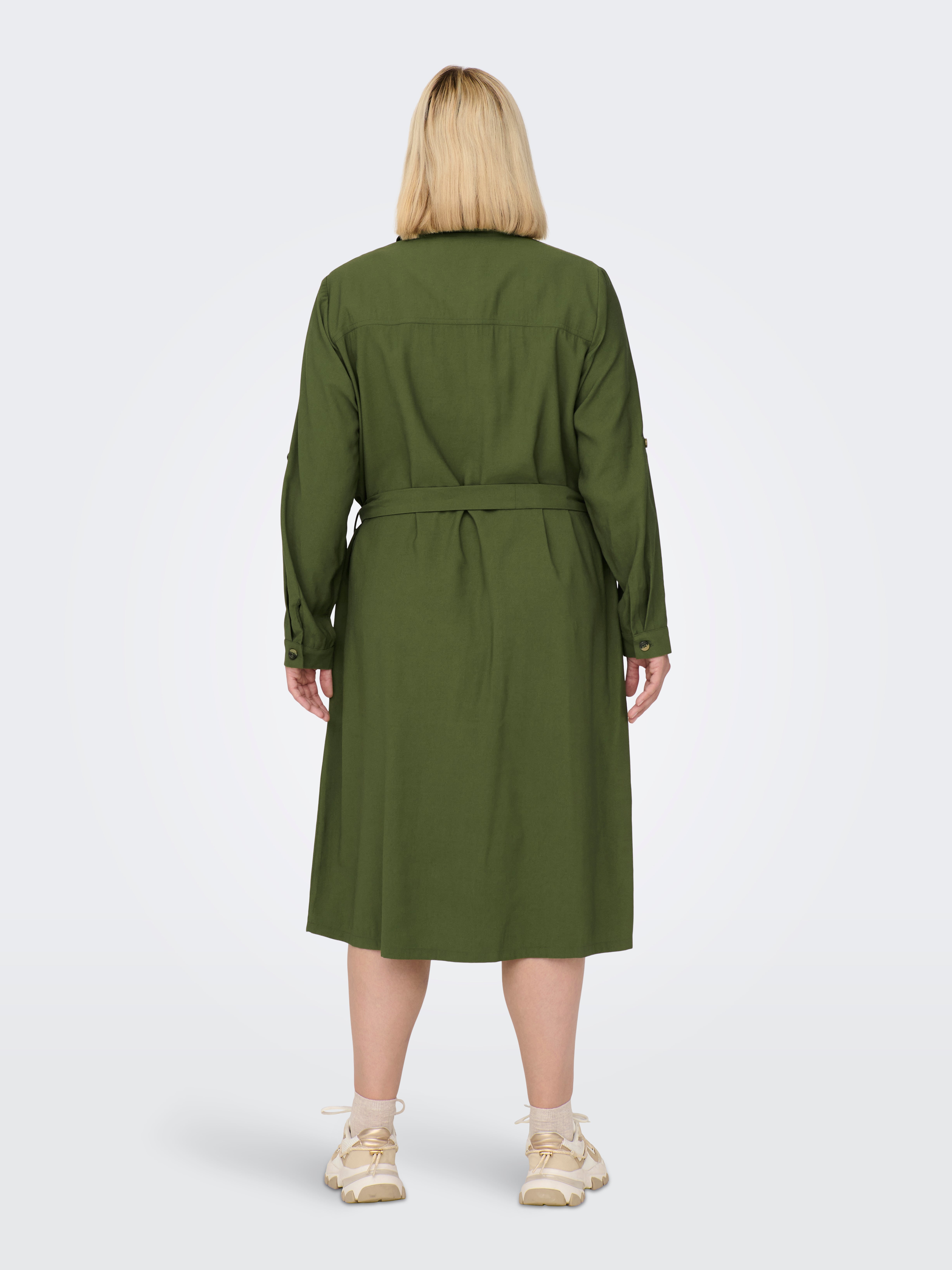 CARNABI Langes Kleid Winter Moss