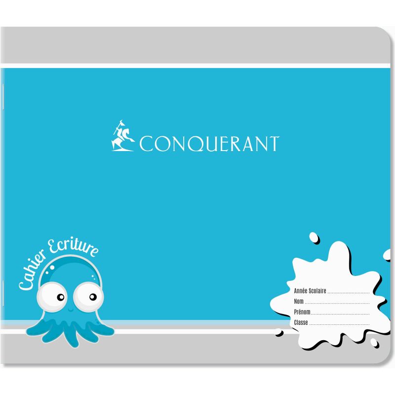 Cahier Conquerant 7 Agrafe Paysage 170X147 24P 70G Double Ligne 5/10 Assorti