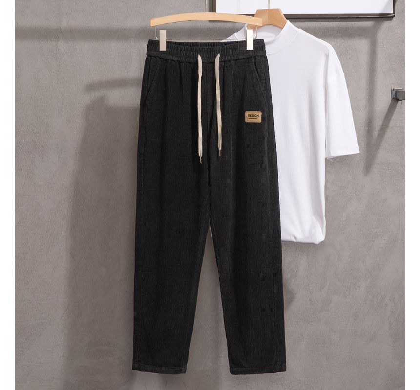 Filmas - Corduroy broek met trekkoordtaille en rechte pijpen