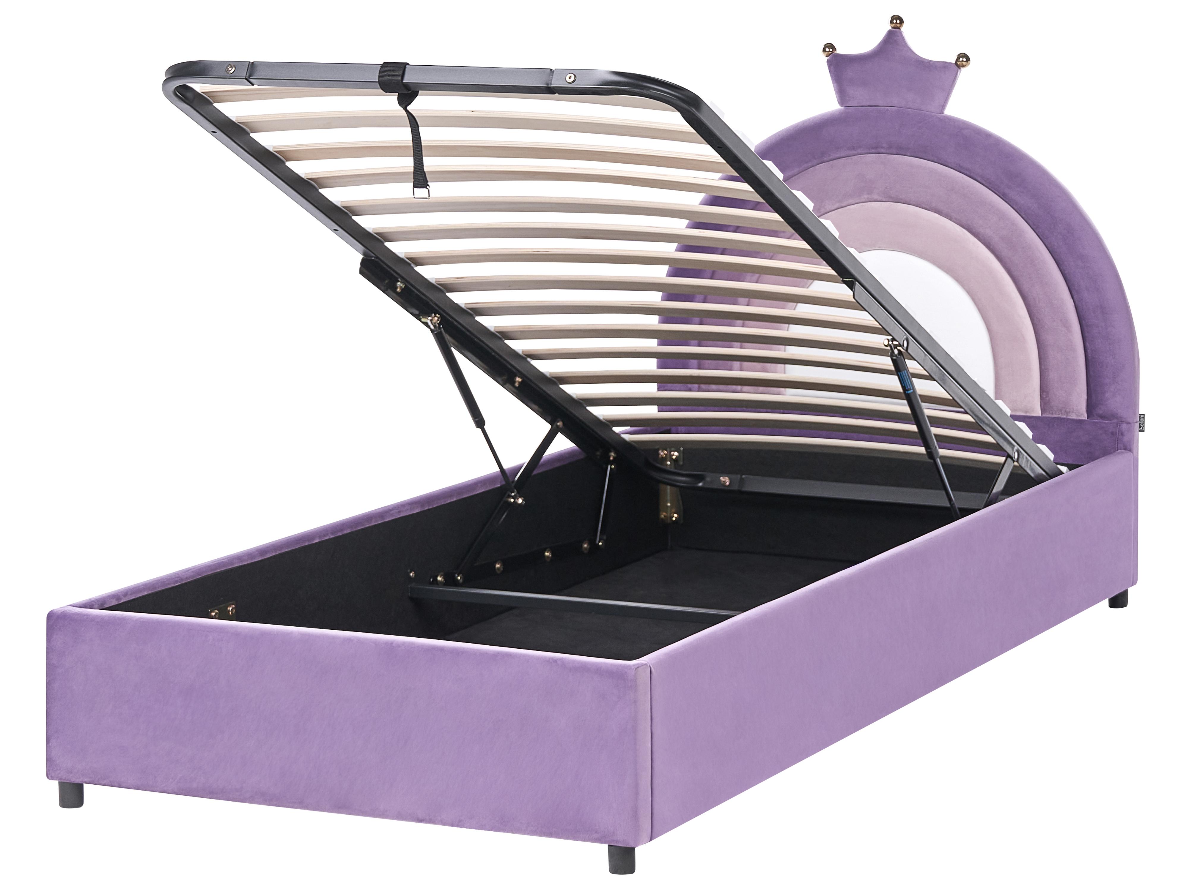 Kinderbed met opbergruimte Kroon Fluweel GRISETOT 90 x 200 cm Paars