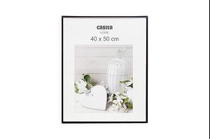CADRE PHOTO PLASTIQUE VERRE NOIR 40X50CM