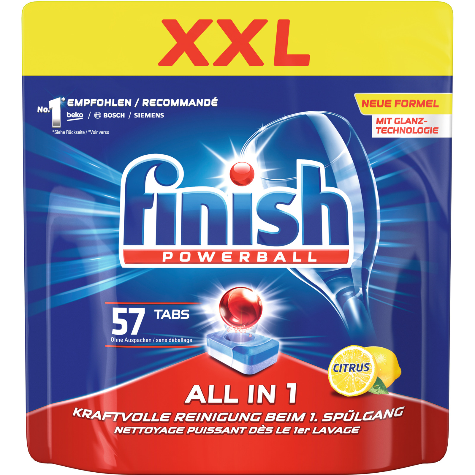 Finish Powerball Spülmaschinentabs All-in-1 Lemon 57 Tabs