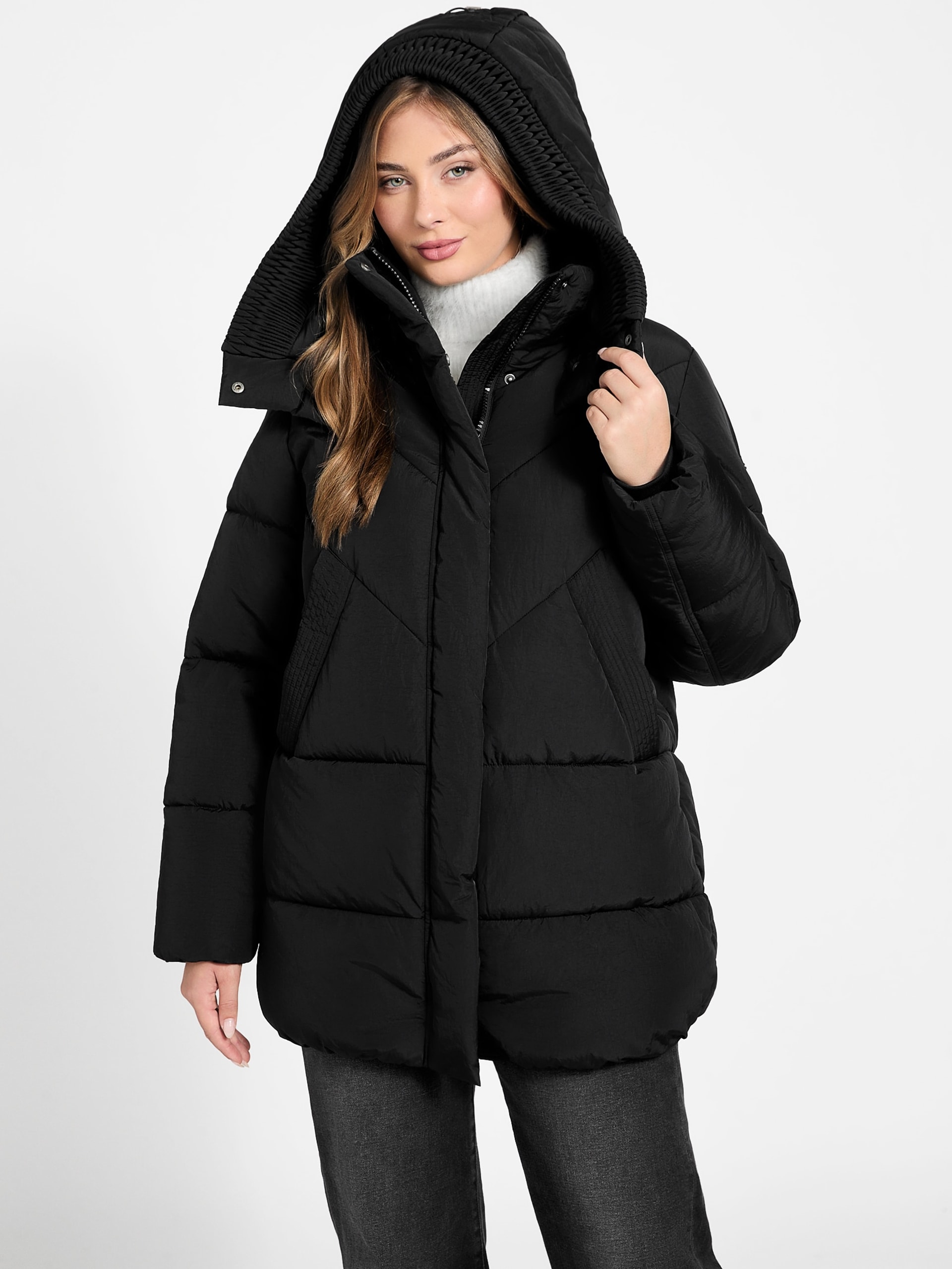 Jaqueta puffer com capuz Eco Eleonor