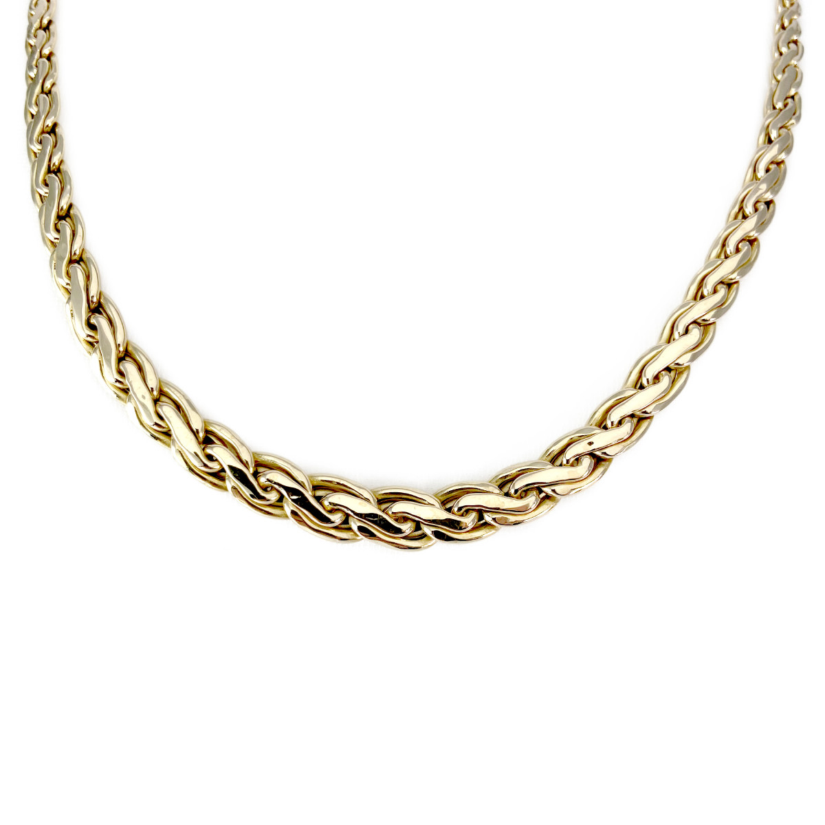 Collier d'occasion or 750 jaune maille fantaisie 43 cm