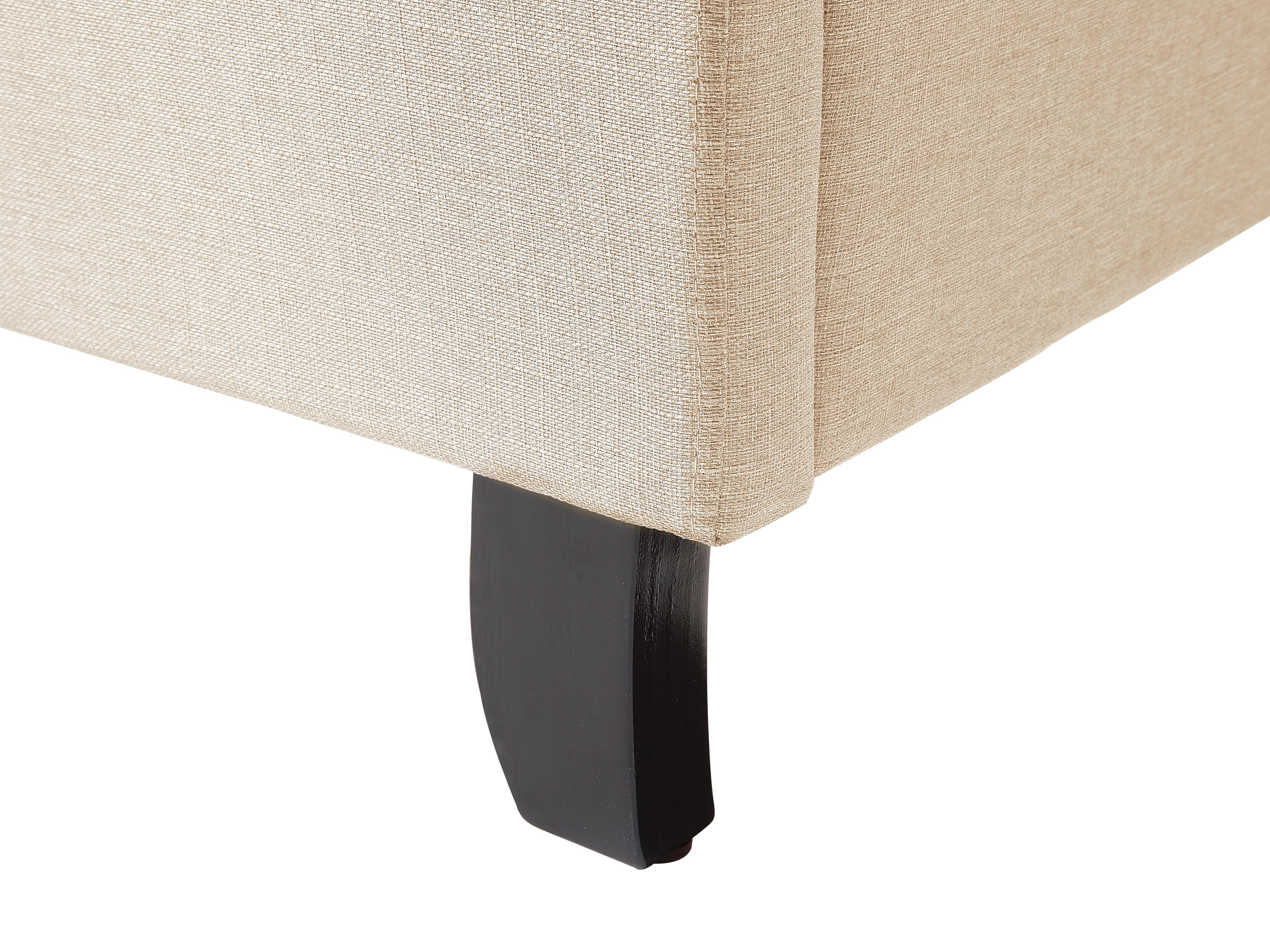 Bed Stof BORDEAUX 140 x 200 cm Beige