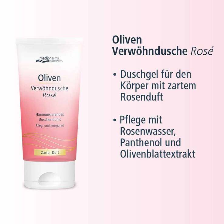 Oliven Verwöhndusche Rose, 150 ml