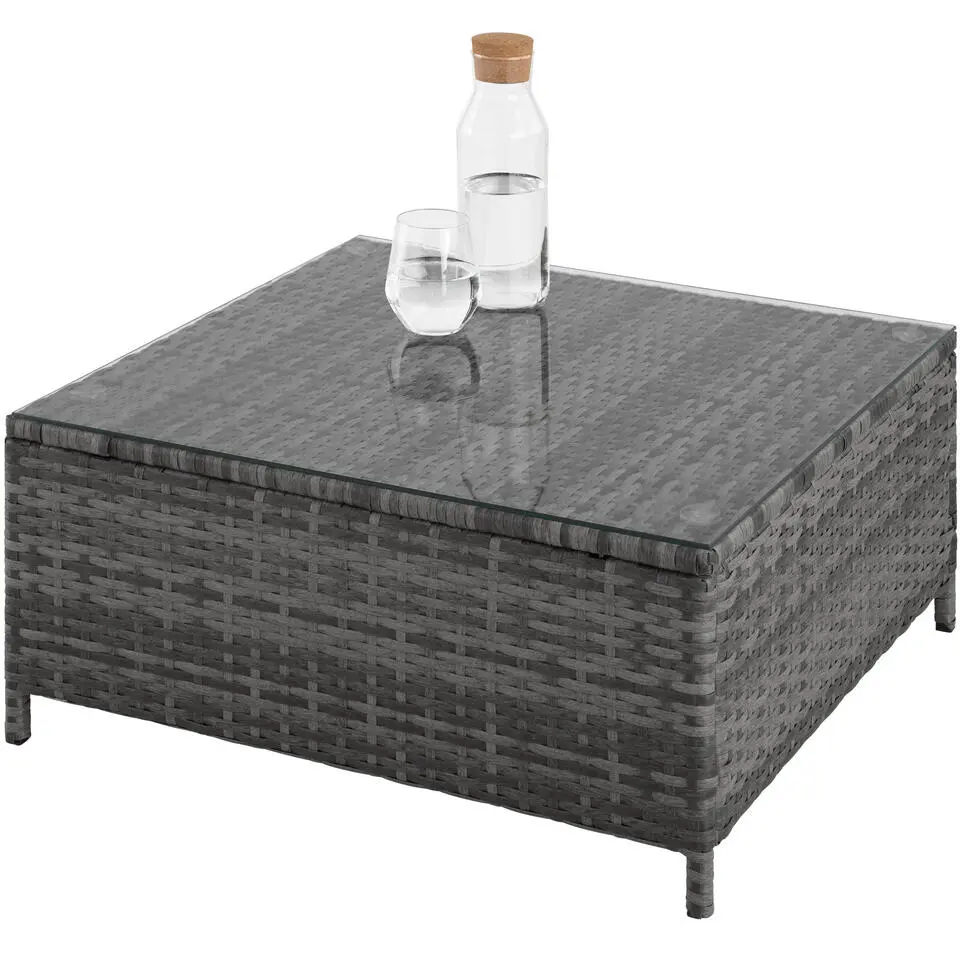 tectake - Loungeset Siena - Wicker - grijs