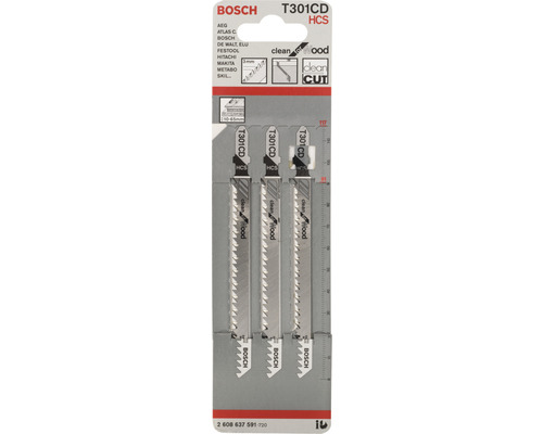 Decoupeerzaagblad Bosch T 301 CD-verpakking van 3