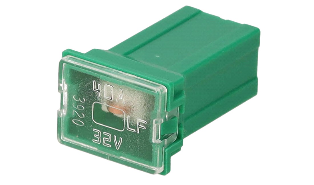 Pal-sikring 40A 32V grøn L:26,9mm