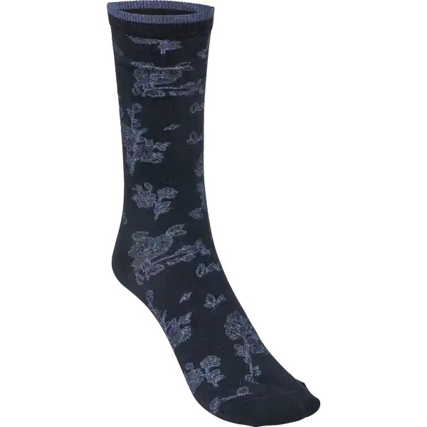 Jacquard  /  Floral Socke navy Gr. 35 / 38