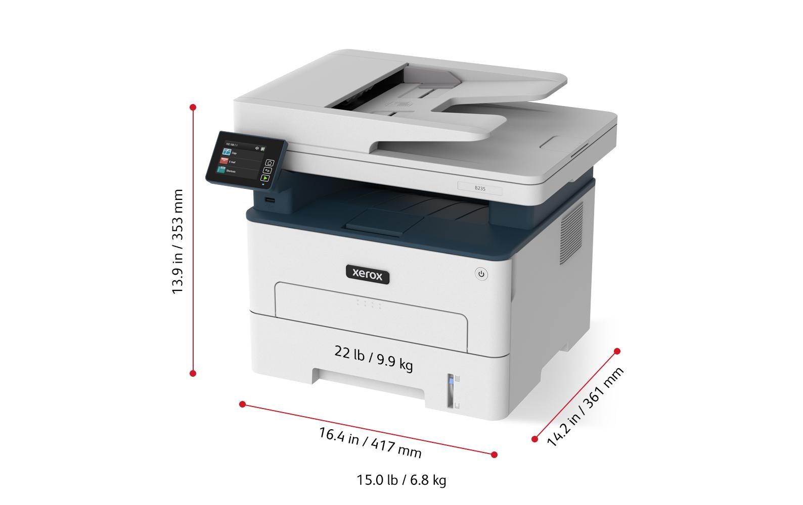 Multifunktionsdrucker B235<br>WLAN-fähiger Multifunktions-Drucker mit Duplexeinheit