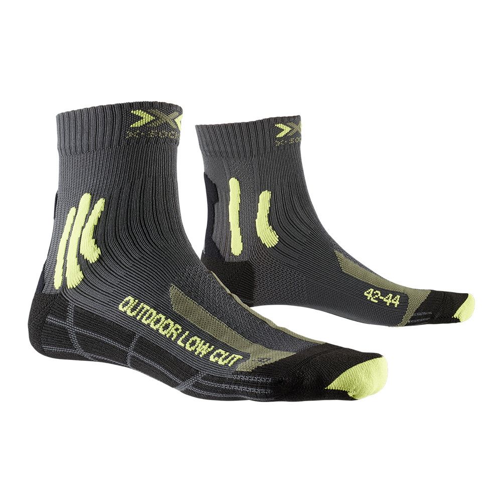 X-Socks TREK OUTDOOR LOW CUT - Chaussettes Homme anthracite/lime